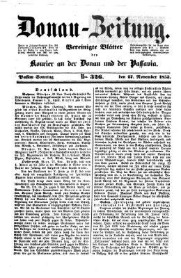 Donau-Zeitung Sonntag 27. November 1853