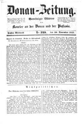 Donau-Zeitung Mittwoch 30. November 1853