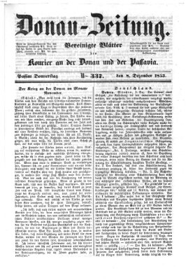 Donau-Zeitung Donnerstag 8. Dezember 1853