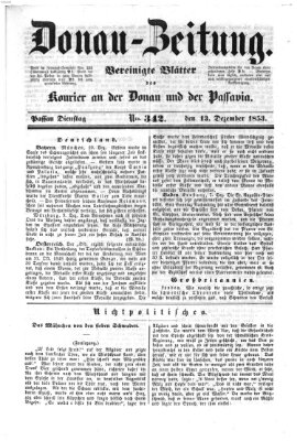 Donau-Zeitung Dienstag 13. Dezember 1853