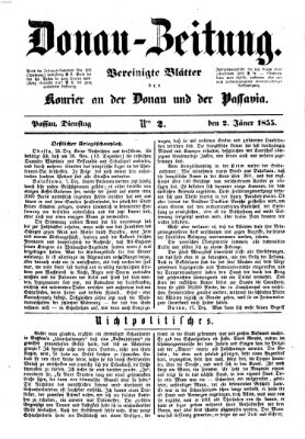 Donau-Zeitung Dienstag 2. Januar 1855