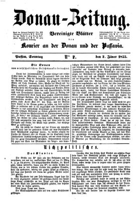 Donau-Zeitung Sonntag 7. Januar 1855