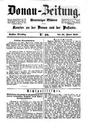 Donau-Zeitung Dienstag 16. Januar 1855