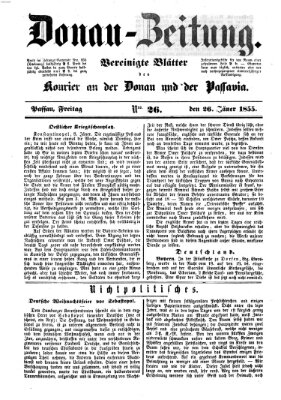 Donau-Zeitung Freitag 26. Januar 1855