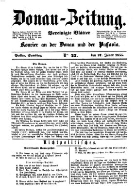 Donau-Zeitung Samstag 27. Januar 1855