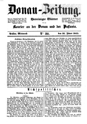 Donau-Zeitung Mittwoch 31. Januar 1855