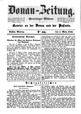 Donau-Zeitung Montag 5. März 1855