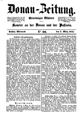 Donau-Zeitung Mittwoch 7. März 1855