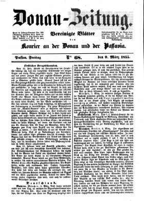 Donau-Zeitung Freitag 9. März 1855