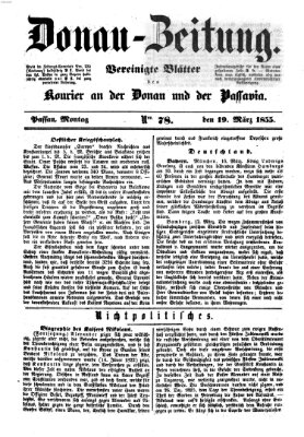 Donau-Zeitung Montag 19. März 1855