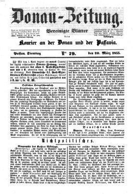 Donau-Zeitung Dienstag 20. März 1855