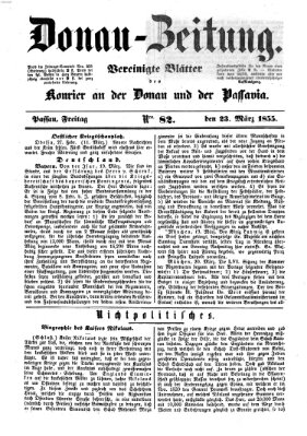 Donau-Zeitung Freitag 23. März 1855