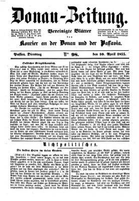 Donau-Zeitung Dienstag 10. April 1855