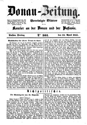 Donau-Zeitung Freitag 13. April 1855