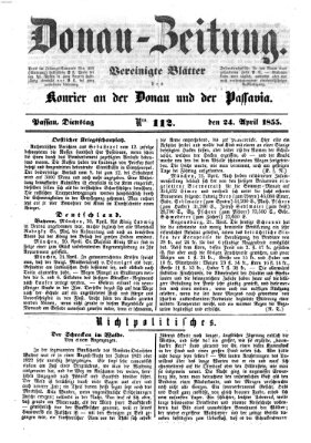 Donau-Zeitung Dienstag 24. April 1855