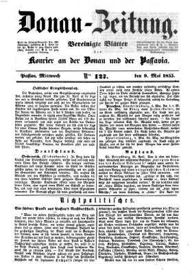 Donau-Zeitung Mittwoch 9. Mai 1855