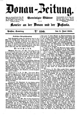 Donau-Zeitung Samstag 2. Juni 1855