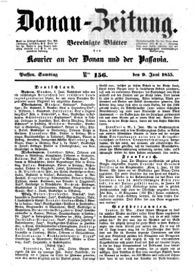 Donau-Zeitung Samstag 9. Juni 1855