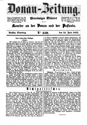 Donau-Zeitung Dienstag 12. Juni 1855