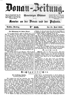 Donau-Zeitung Freitag 15. Juni 1855