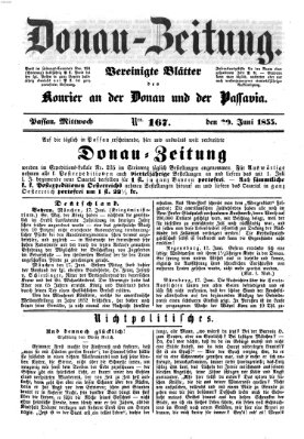 Donau-Zeitung Mittwoch 20. Juni 1855