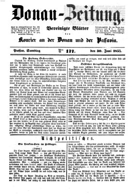 Donau-Zeitung Samstag 30. Juni 1855