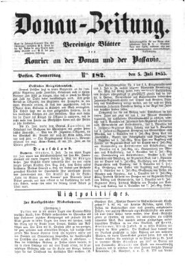 Donau-Zeitung Donnerstag 5. Juli 1855