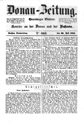 Donau-Zeitung Thursday 26. July 1855