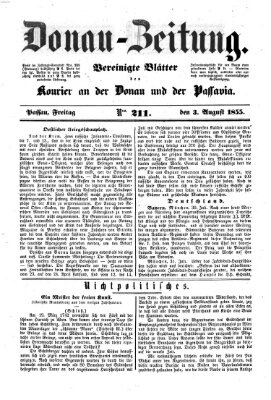 Donau-Zeitung Freitag 3. August 1855