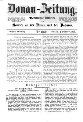 Donau-Zeitung Montag 10. September 1855