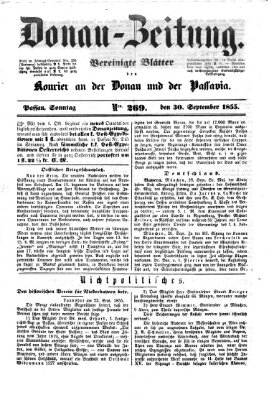 Donau-Zeitung Sonntag 30. September 1855