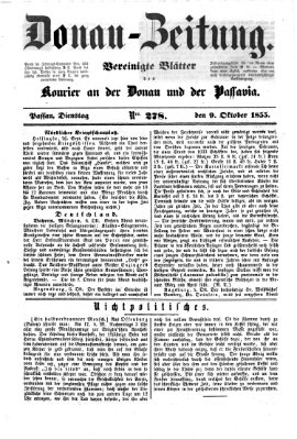 Donau-Zeitung Dienstag 9. Oktober 1855