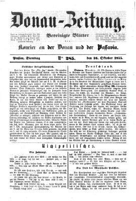 Donau-Zeitung Dienstag 16. Oktober 1855