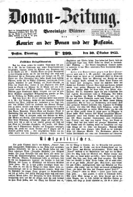 Donau-Zeitung Dienstag 30. Oktober 1855