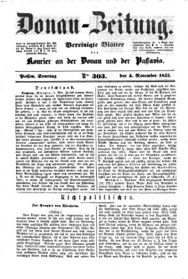 Donau-Zeitung Sonntag 4. November 1855