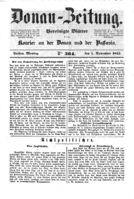 Donau-Zeitung Montag 5. November 1855