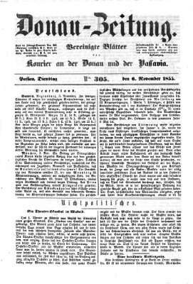 Donau-Zeitung Dienstag 6. November 1855