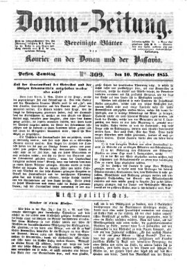 Donau-Zeitung Samstag 10. November 1855