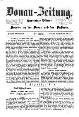 Donau-Zeitung Mittwoch 21. November 1855