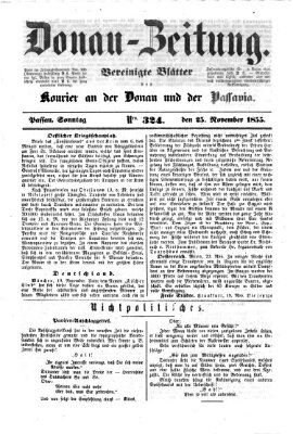 Donau-Zeitung Sonntag 25. November 1855