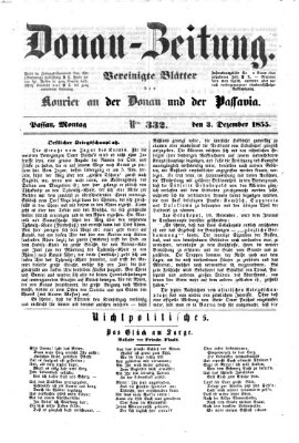 Donau-Zeitung Montag 3. Dezember 1855