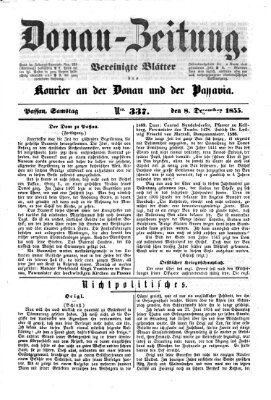 Donau-Zeitung Samstag 8. Dezember 1855