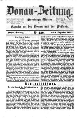 Donau-Zeitung Sonntag 9. Dezember 1855