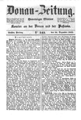 Donau-Zeitung Freitag 14. Dezember 1855