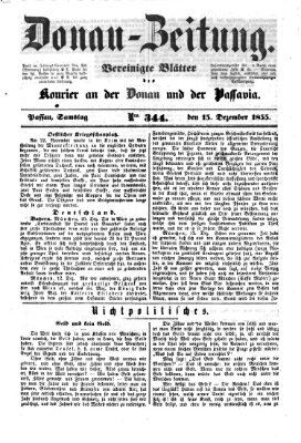 Donau-Zeitung Samstag 15. Dezember 1855