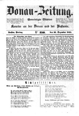 Donau-Zeitung Freitag 21. Dezember 1855