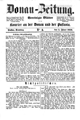 Donau-Zeitung Samstag 5. Januar 1856