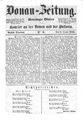 Donau-Zeitung Dienstag 8. Januar 1856