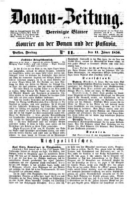 Donau-Zeitung Freitag 11. Januar 1856