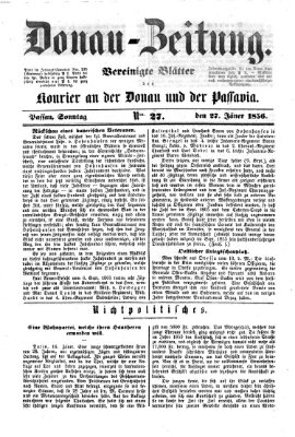 Donau-Zeitung Sonntag 27. Januar 1856